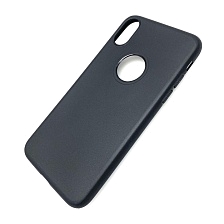 Чехол накладка HOCO для APPLE iPhone X, XS, силикон, ультратонкий, цвет черный.
