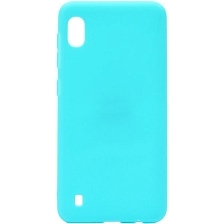 Чехол накладка Soft Touch для SAMSUNG Galaxy A10 (SM-A105), силикон, цвет бирюзовый.