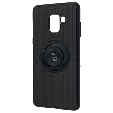 Чехол накладка iFace для SAMSUNG Galaxy A8 Plus (SM-A730), силикон, кольцо держатель, цвет черный. Чехол накладка iFace для SAMSUNG Galaxy A8 Plus (SM-A730), силикон, кольцо держатель, цвет черный.