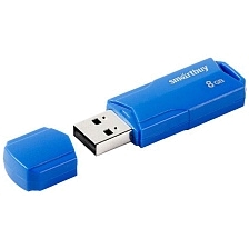 Флешка USB 2.0 8GB SMARTBUY CLUE, цвет синий