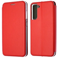Чехол книжка STYLISH для SAMSUNG Galaxy S21 FE (SM-G990B), экокожа, визитница, цвет красный Чехол книжка STYLISH для SAMSUNG Galaxy S21 FE (SM-G990B), экокожа, визитница, цвет красный