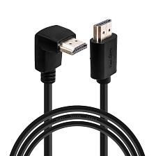 Угловой кабель Cantell HDMI - HDMI, длина 1.8м, цвет черный