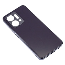 Чехол накладка для Honor X7a, Honor X7a Plus, защита камеры, силикон, пластик, цвет темно фиолетовый