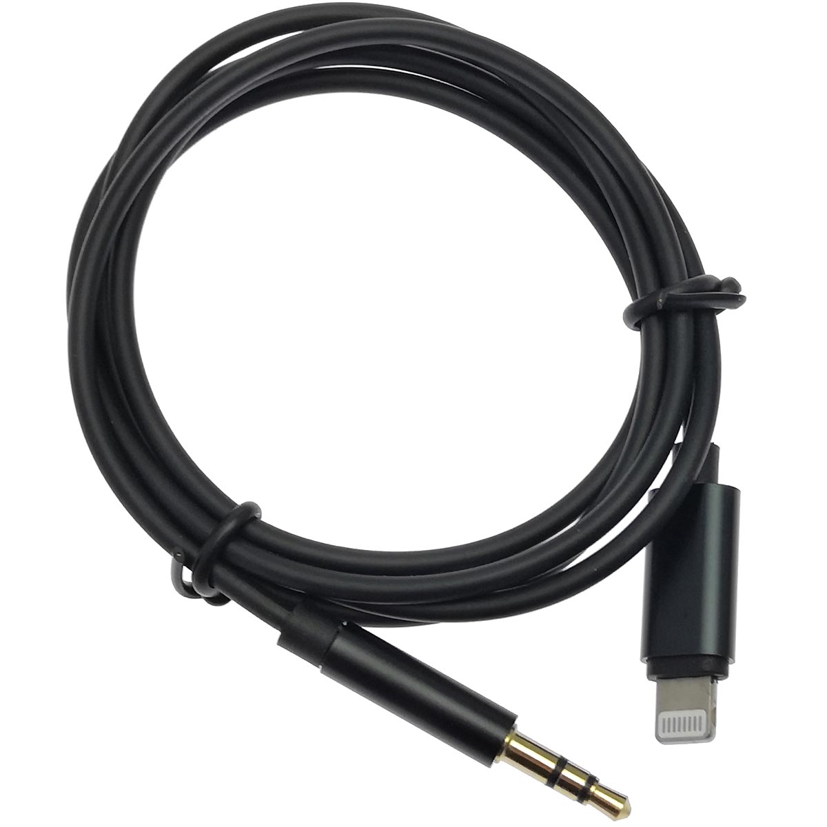 Аудио кабель, переходник Lightning 8 pin на AUX Jack 3.5 mm, длина 1 метр, цвет черный