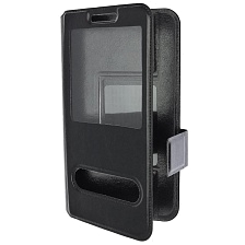 Чехол книжка универсальная для смартфонов размером 5.0 - 5.8, цвет черный