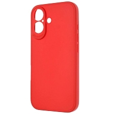 Чехол накладка для APPLE iPhone 16, защита камеры, силикон, цвет красный Чехол накладка для APPLE iPhone 16, защита камеры, силикон, цвет красный