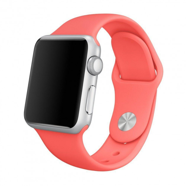 Ремешок для Apple Watch спортивный "Sport", размер 38-40 mm, цвет оранжевый.