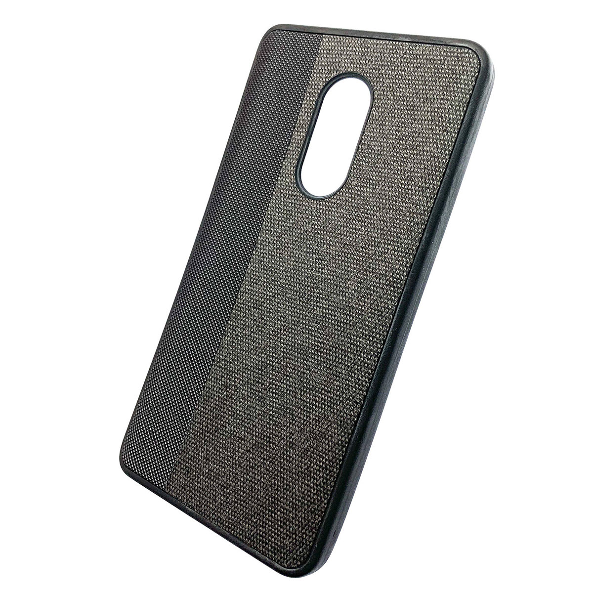 Чехол накладка для XIAOMI Redmi Note 4X, силикон, ткань, цвет черный.