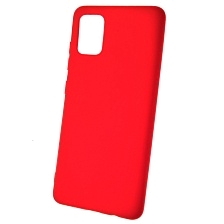 Чехол накладка SOFT TOUCH для SAMSUNG Galaxy A51 (SM-A515), силикон, цвет красный.