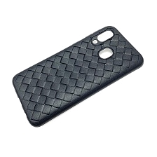 Чехол накладка для SAMSUNG Galaxy A40 (SM-A405), силикон, плетенный, цвет черный. Чехол накладка для SAMSUNG Galaxy A40 (SM-A405), силикон, плетенный, цвет черный.