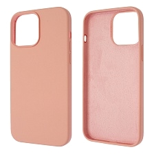 Чехол накладка Silicon Case для APPLE iPhone 13 Pro Max (6.7), силикон, бархат, цвет розовый