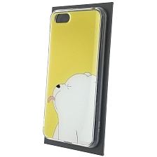 Чехол накладка для HUAWEI Honor 7A, Y5 2018, Y5 Prime, Y5 Lite, силикон, рисунок Белый мишка