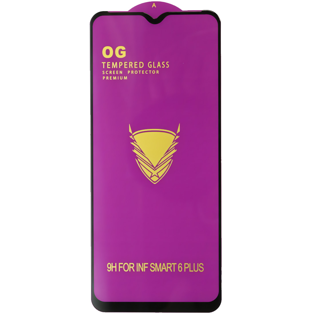 Защитное стекло OG для INFINIX Smart 6 Plus, цвет окантовки черный