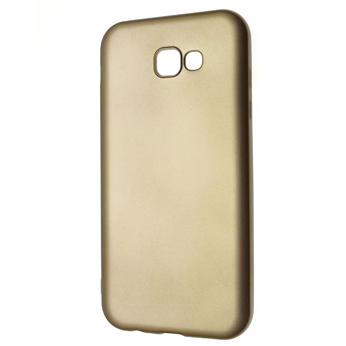 Чехол накладка J-Case THIN для SAMSUNG Galaxy A7 2017, силикон, цвет золотистый.