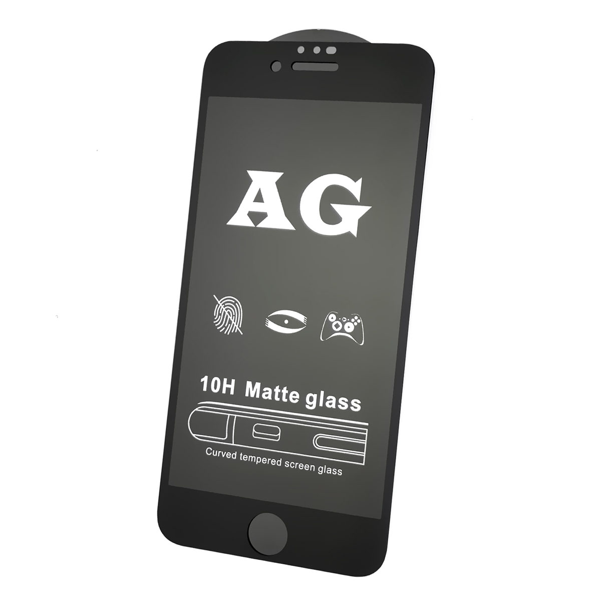 Защитное стекло AG Full Glue для APPLE iPhone 7, iPhone 8, матовое, цвет окантовки черный Защитное стекло AG Full Glue для APPLE iPhone 7, iPhone 8, матовое, цвет окантовки черный