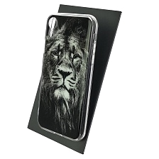 Чехол накладка для APPLE iPhone XR, силикон, глянцевый, рисунок Мудрый Лев