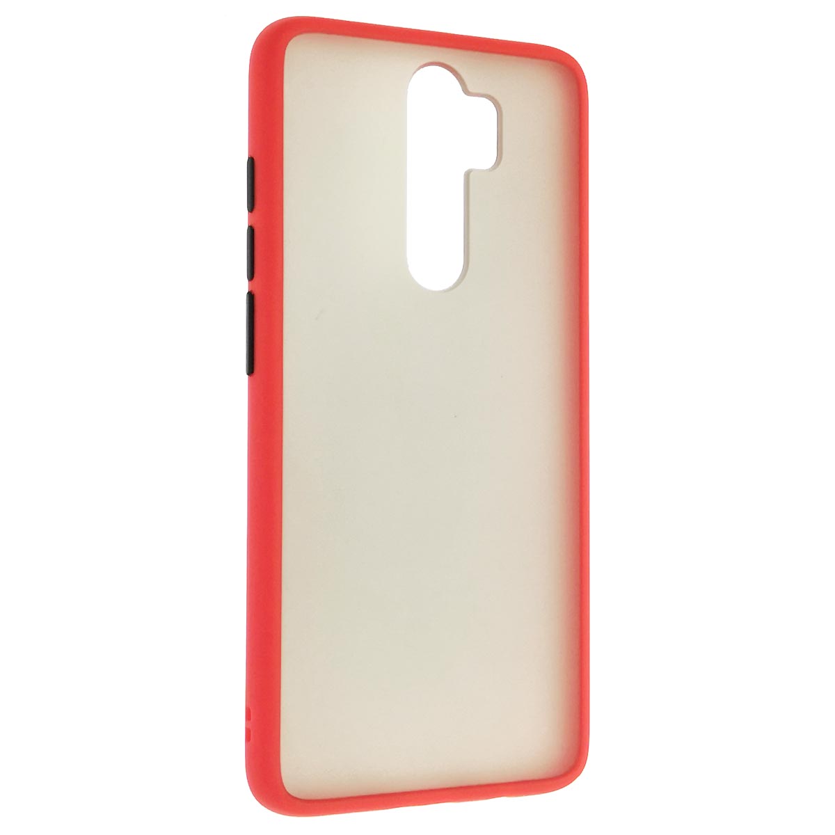 Чехол накладка SKIN SHELL для XIAOMI Redmi Note 8 Pro, силикон, пластик, цвет окантовки красный