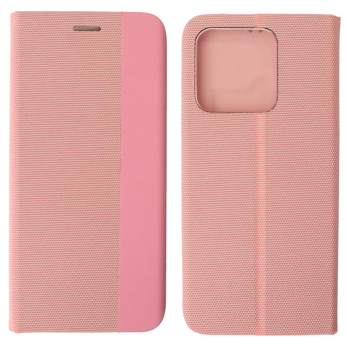 Чехол книжка MESH для XIAOMI Redmi 9C, Redmi 10A, текстиль, силикон, бархат, визитница, цвет розовый