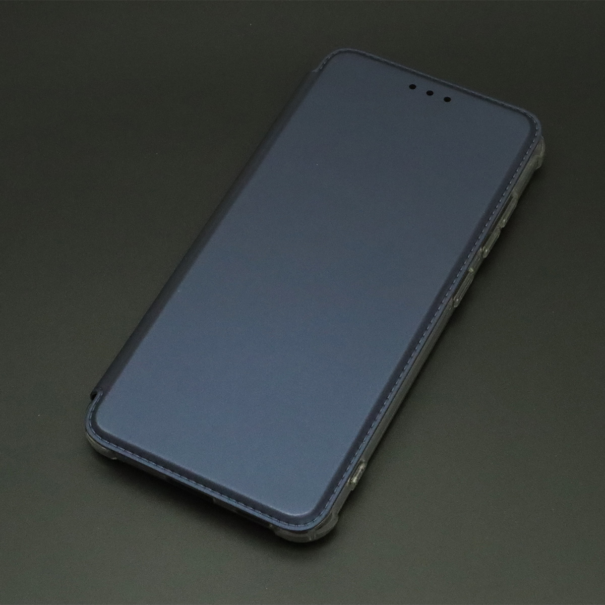 Чехол книжка для SAMSUNG Galaxy S21 FE (SM-G990B), экокожа, визитница, цвет темно синий