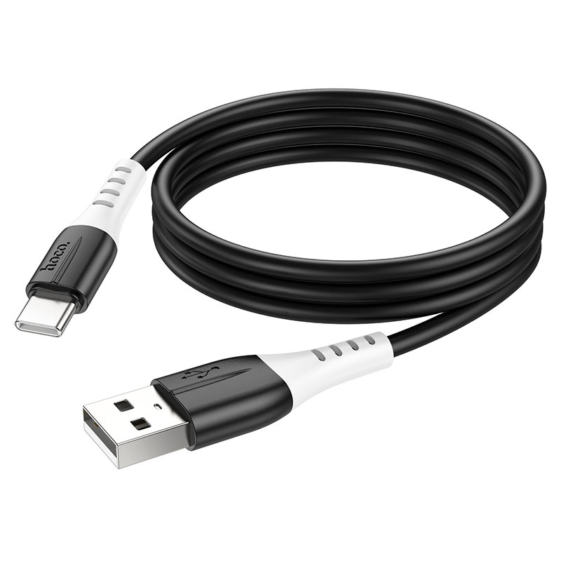 Кабель HOCO X82 Slender USB Type C, 3A, длина 1 метр, цвет черный