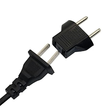 Переходник адаптер с китайской на европейскую вилку, цвет черный