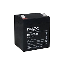 Батарея аккумуляторная свинцово-кислотная Delta DT12045, 12V 4.5Ah, цвет черный Батарея аккумуляторная свинцово-кислотная Delta DT12045, 12V 4.5Ah, цвет черный