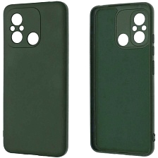 Чехол накладка NANO для XIAOMI Redmi 12C, XIAOMI POCO C55, силикон, бархат, цвет темно зеленый