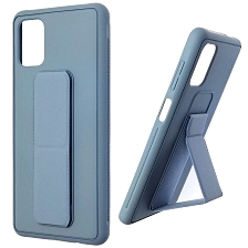 Чехол накладка L NANO для SAMSUNG Galaxy M51 (SM-515), силикон, держатель, цвет серо голубой