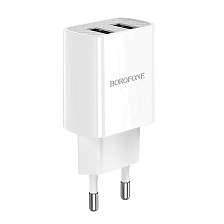 СЗУ (Сетевое зарядное устройство) BOROFONE BA53A Powerway, 2.1A, 2 USB, цвет белый