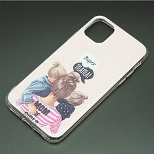 Чехол накладка для APPLE iPhone 11, силикон, глянцевый, рисунок Super Mama!