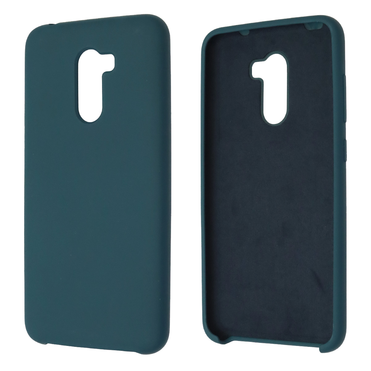 Чехол накладка Silicon Cover для XIAOMI Pocophone F1, силикон, бархат, цвет синий