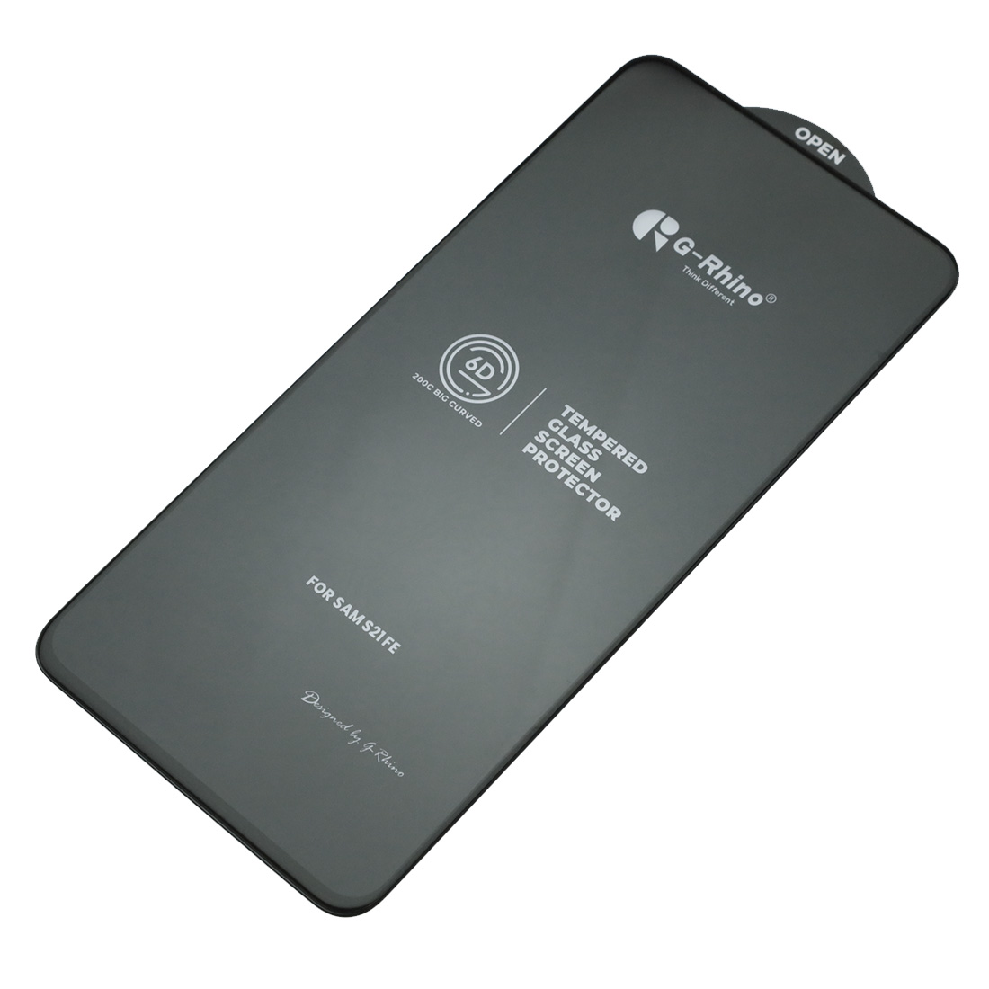 Защитное стекло 6D G-Rhino 200C для SAMSUNG Galaxy S21 FE, цвет окантовки черный (Тип 1)