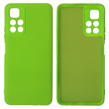 Чехол накладка NANO для XIAOMI Redmi Note 11 5G, Redmi Note 11T 5G, XIAOMI Poco M4 Pro 5G, силикон, бархат, цвет ярко зеленый