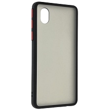 Чехол накладка SKIN SHELL для SAMSUNG Galaxy A01 Core (SM-A013), силикон, пластик, цвет окантовки черный | РЕТРО 7