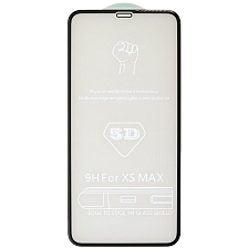 Защитное стекло 5D для APPLE iPhone XS MAX (6.5"), цвет окантовки черный