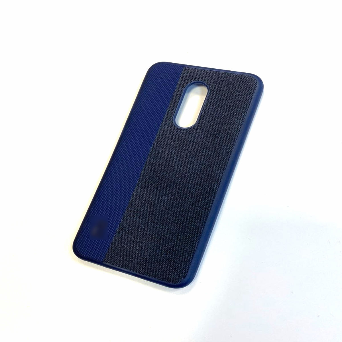 Чехол накладка для XIAOMI Redmi 5 Plus, силикон, ткань, цвет синий