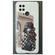 Чехол накладка для XIAOMI Redmi 10C, XIAOMI POCO C40, защита камеры, силикон, глянцевый, рисунок Девушка с сумкой Чехол накладка для XIAOMI Redmi 10C, XIAOMI POCO C40, защита камеры, силикон, глянцевый, рисунок Девушка с сумкой