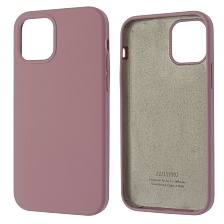 Чехол накладка Silicon Case для APPLE iPhone 12, iPhone 12 Pro, силикон, бархат, цвет бледно лиловый Чехол накладка Silicon Case для APPLE iPhone 12, iPhone 12 Pro, силикон, бархат, цвет бледно лиловый