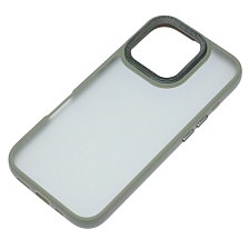 Чехол накладка для APPLE iPhone 16 Pro (6.3"), силикон, пластик, цвет серый Чехол накладка для APPLE iPhone 16 Pro (6.3"), силикон, пластик, цвет серый