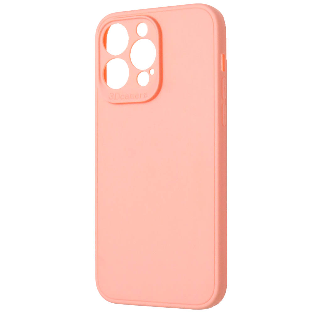 Чехол накладка для APPLE iPhone 14 Pro Max, защита камеры, силикон, цвет персиковый