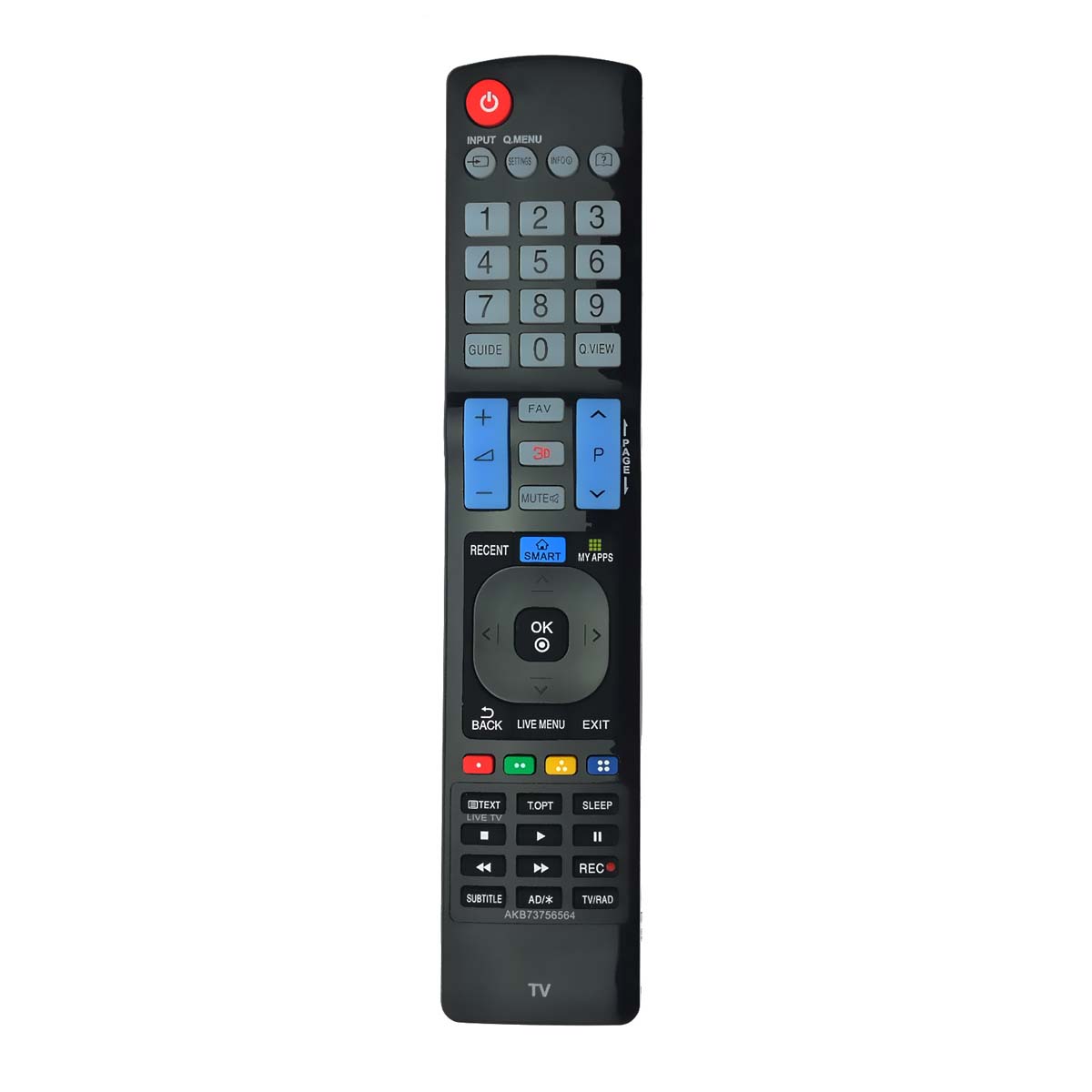 Пульт ДУ AKB73756564 для телевизоров LG, цвет черный