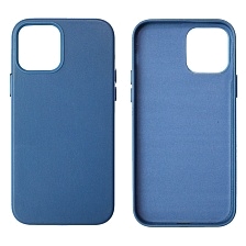 Чехол накладка Leather Case для APPLE iPhone 12 Pro, силикон, бархат, экокожа, цвет королевский синий Чехол накладка Leather Case для APPLE iPhone 12 Pro, силикон, бархат, экокожа, цвет королевский синий