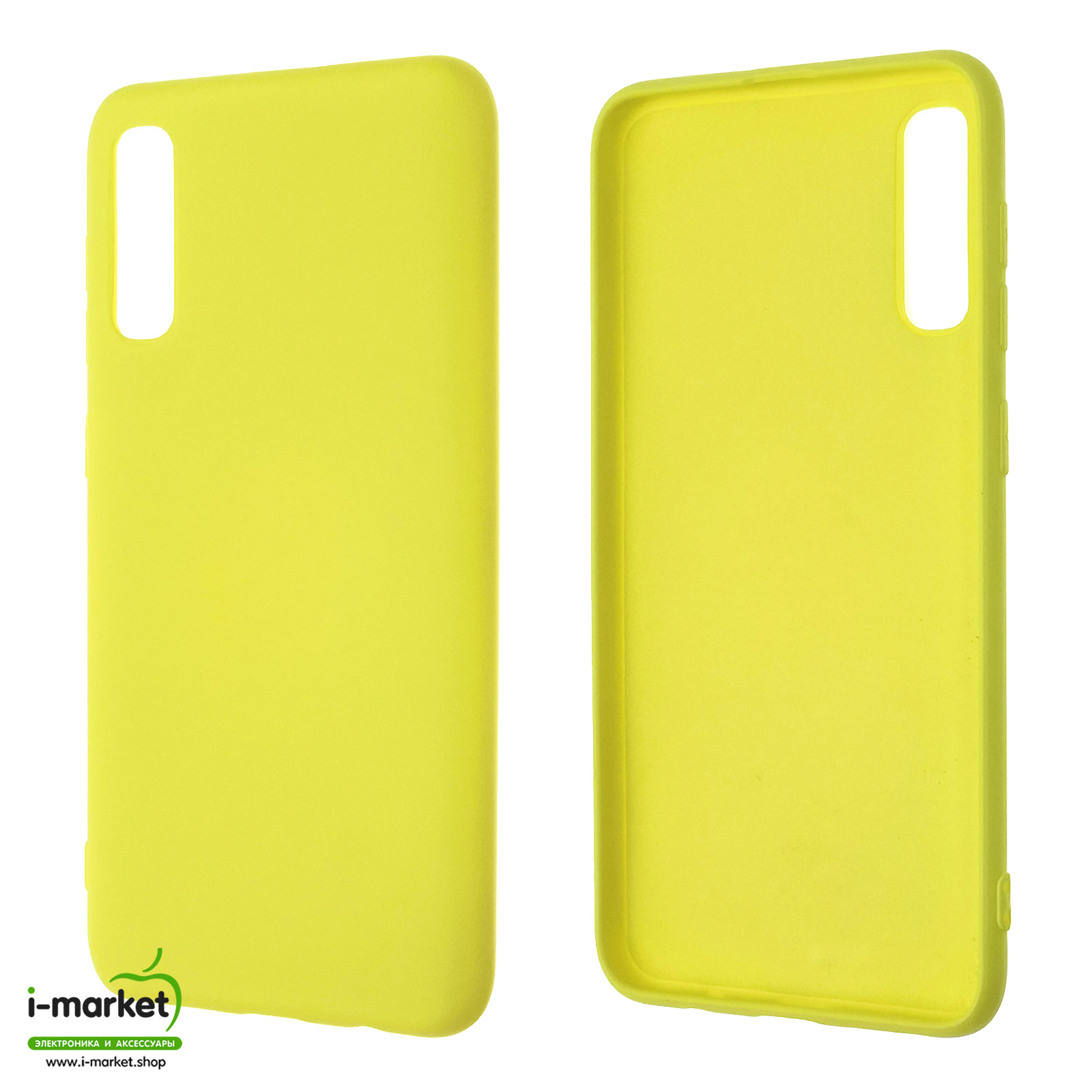 Чехол накладка NANO для SAMSUNG Galaxy A50 (SM-A505), A30s (SM-A307), A50s (SM-A507), силикон, бархат, цвет желтый