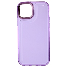 Чехол накладка AIR BAG для APPLE iPhone 12, iPhone 12 Pro, силикон, цвет прозрачно сиреневый