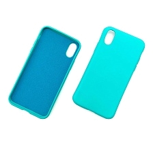 Чехол накладка для APPLE iPhone X, XS, силикон, цвет бирюзовый.