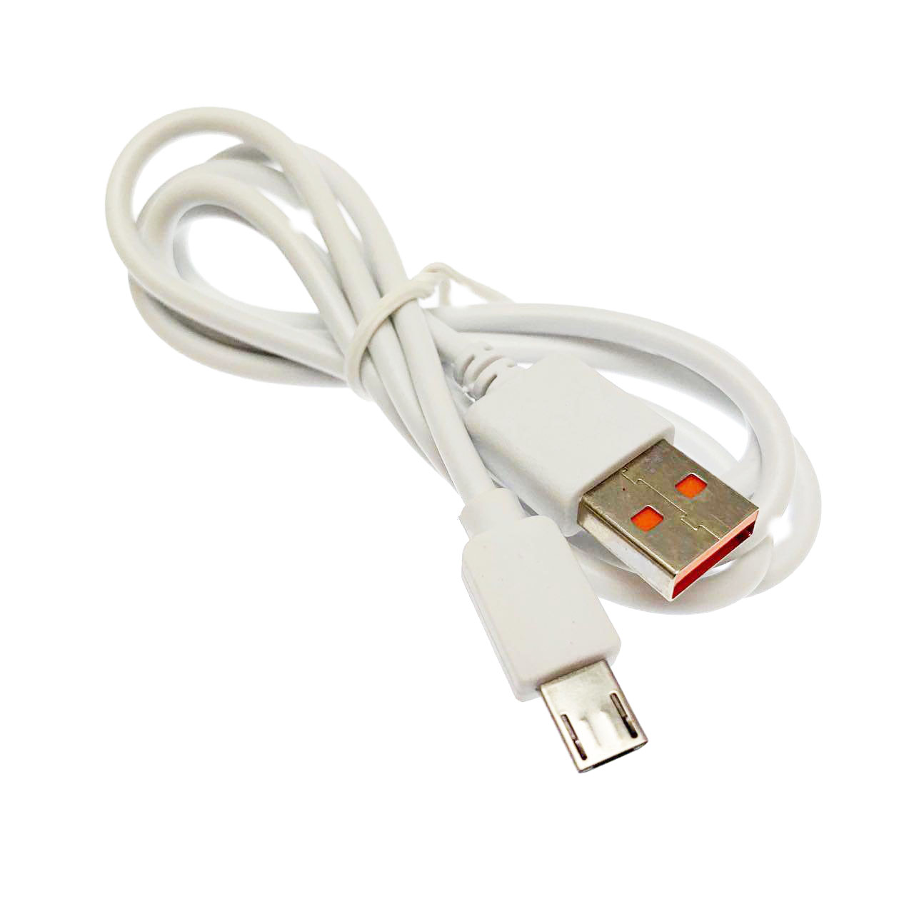 USB Дата кабель "MR24m" micro USB, 1 метр, силикон, удлиненный micro USB, цвет белый