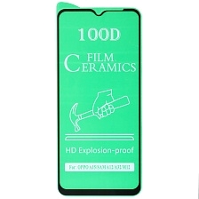 Защитное стекло 100D Ceramics для SAMSUNG Galaxy A12 (SM-A125), A02 (SM-A022), M12 (SM-M127F), A02S (SM-025), A03s (SM-A037F), A03 Core (SM-A032), A03 (SM-A035F), A04, A04s, A04e, цвет окантовки черный