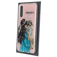 Чехол накладка Vinil для SAMSUNG Galaxy A50 (SM-A505), A30s (SM-A307), A50s (SM-A507), силикон, блестки, глянцевый, рисунок Mommy's Girl
