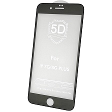 Защитное стекло Live Power 5D для APPLE iPhone 7 Plus, iPhone 8 Plus, цвет окантовки черный