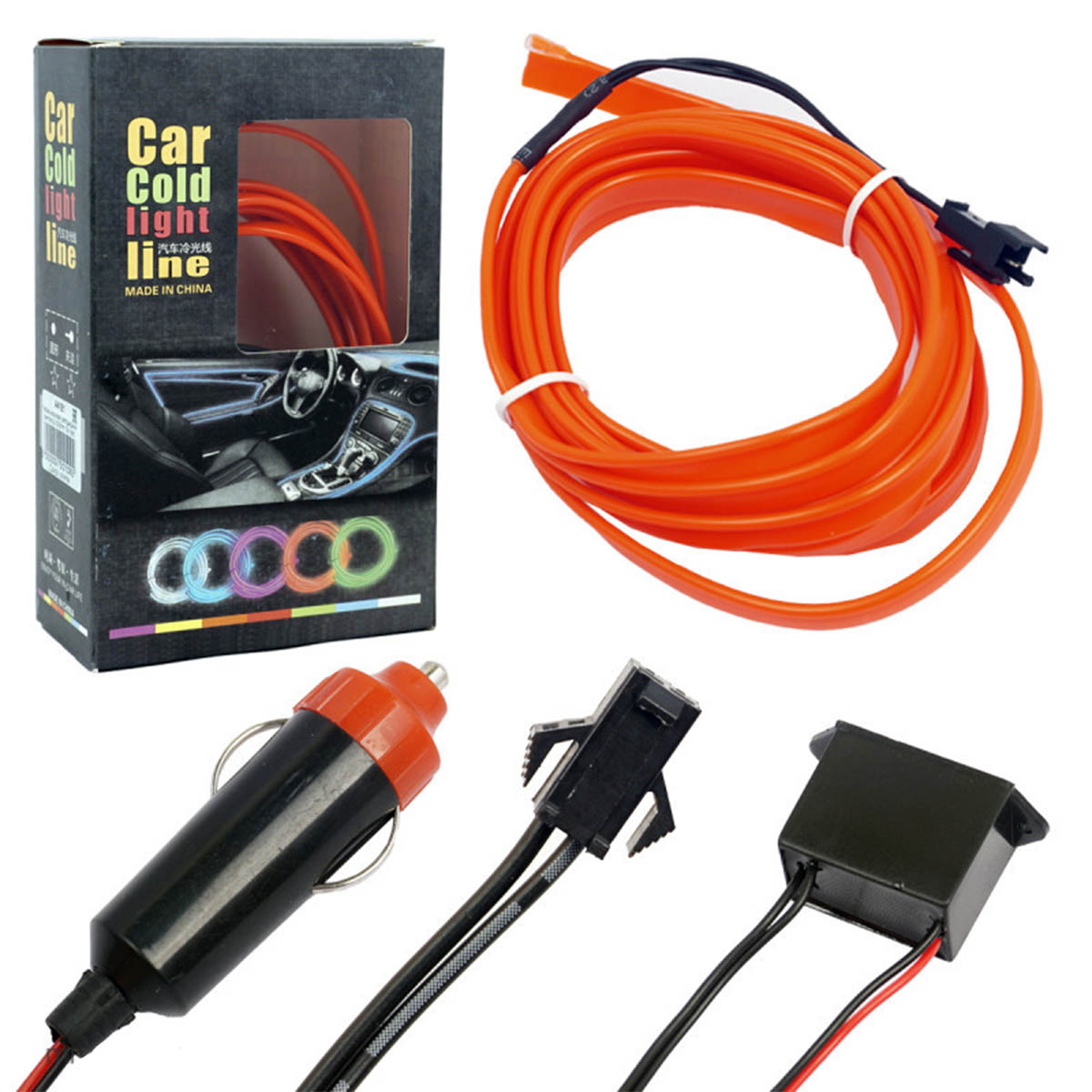 Гибкая неоновая лента CARLIVE NL3 для автомобиля, длина 3 метра, цвет красный | Все по 150